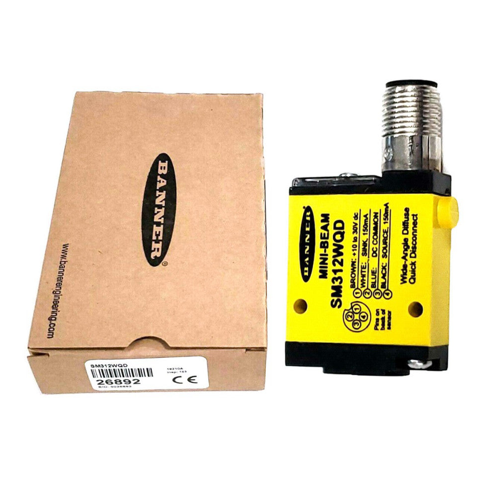 New In Box BANNER SM312WQD Photoelectric Switch Sensor