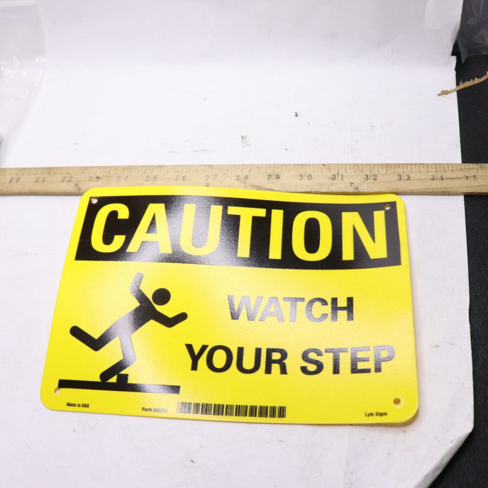 Lyle Signs Caution Sign Plastic 7" x 10" 460D92