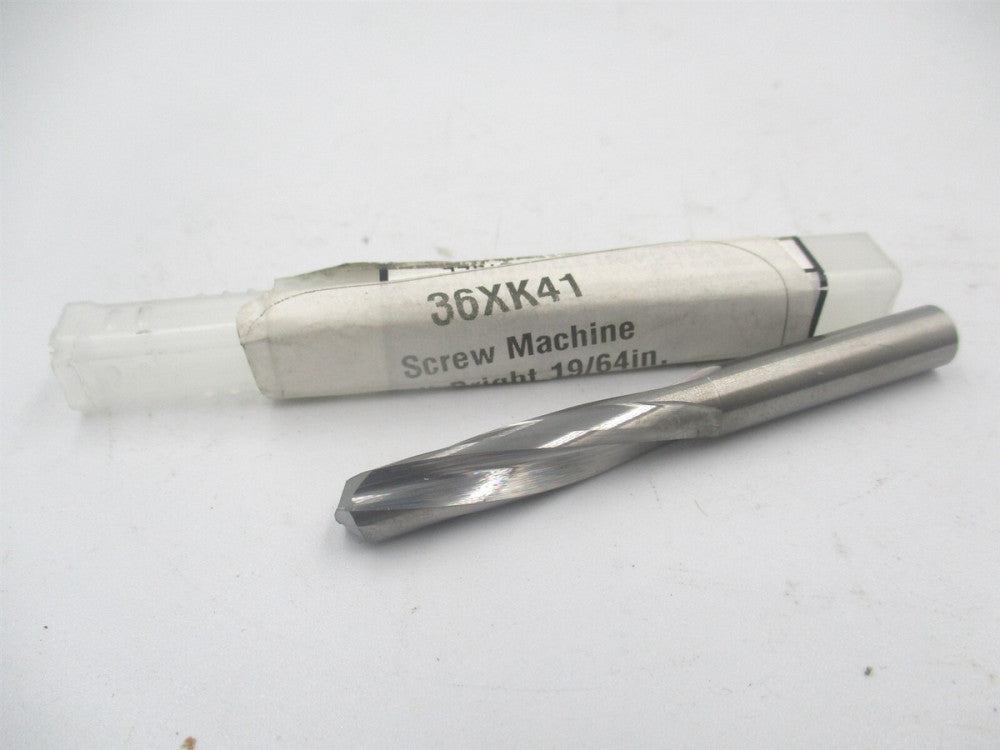 (460-102969) 19/64" x 1-9/16" x 2-3/4" OAL Carbide RH Screw Machine Drill Bit