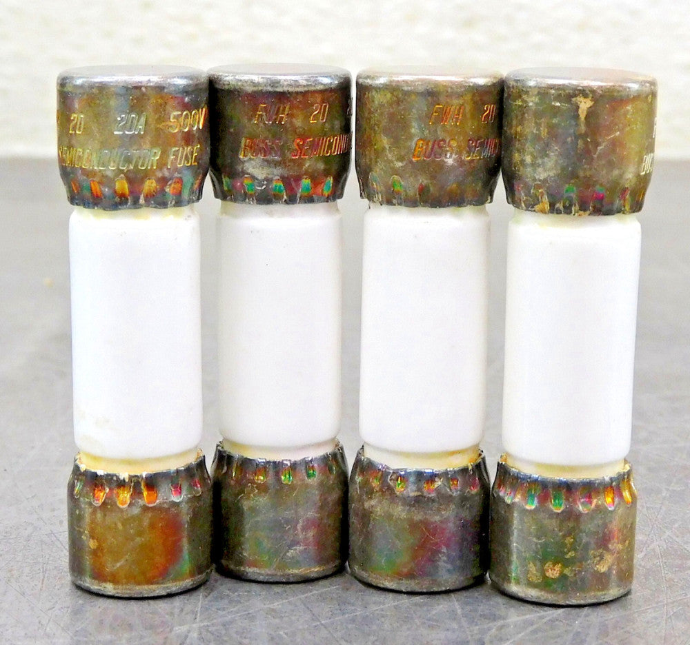 Cooper Bussmann FWH20 Semi Conductor Fuse 500V 20A Lot of Four (4)