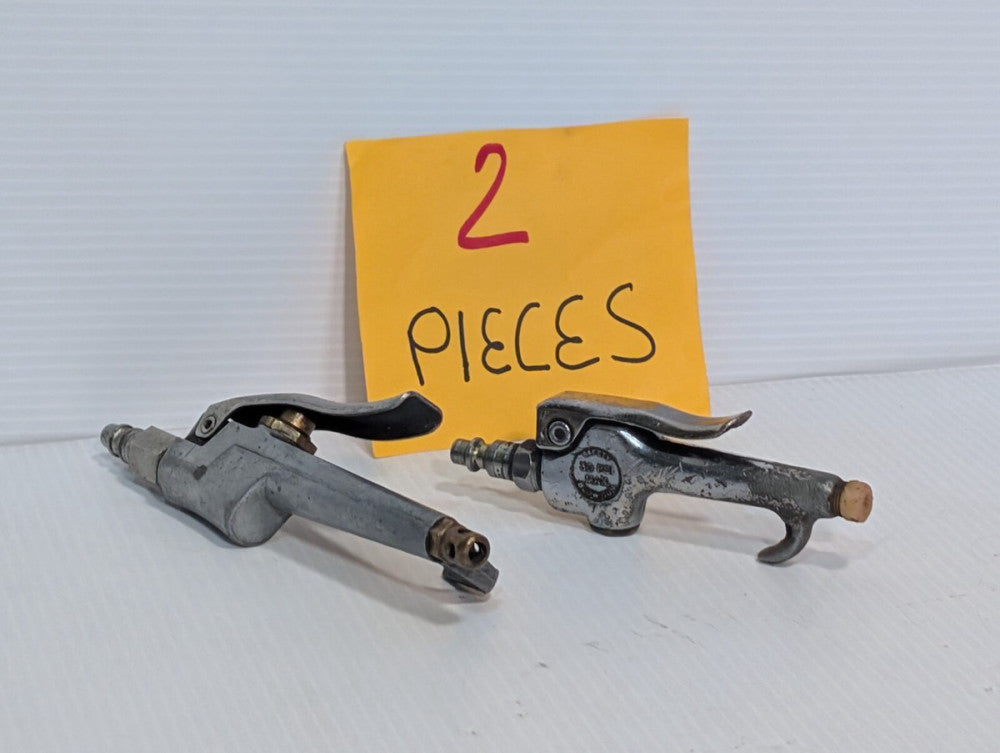 Lot of 2 Blow-Gun Handles, Milton and Coil Hose Brands - As Pictured