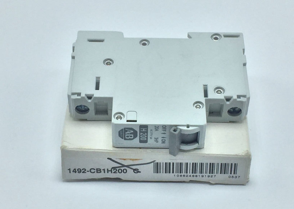 ALLEN BRADLEY 1492-CB1H200 SER. C CIRCUIT BREAKER 1 POLE 20A 277VAC 3HP 
