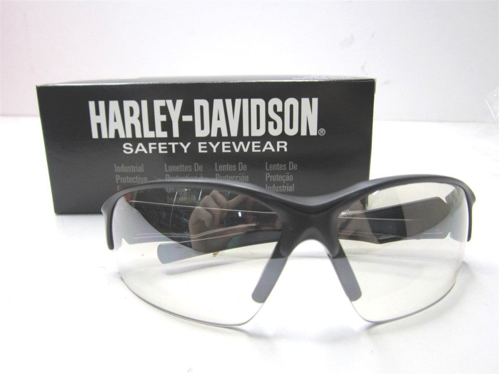 Harley Davidson (HD1502) Silver Mirror Lens Safety Eyewear with Black Frame 