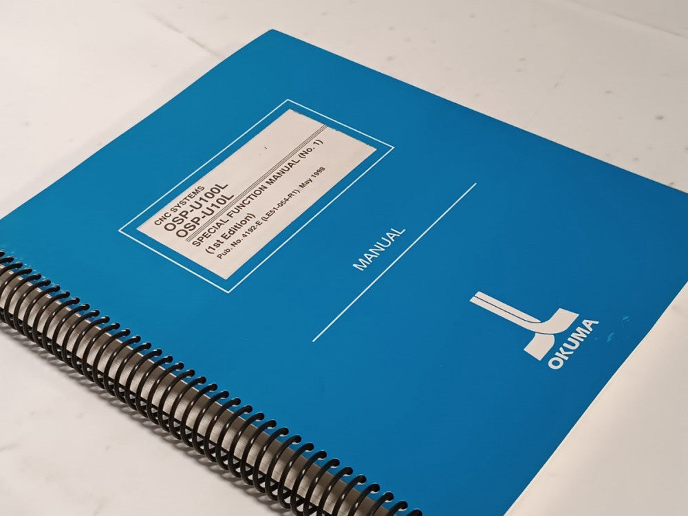 Okuma OSP-U100L OSP-U10L Special Function Manual Pub No. 4192-E 1st Edition