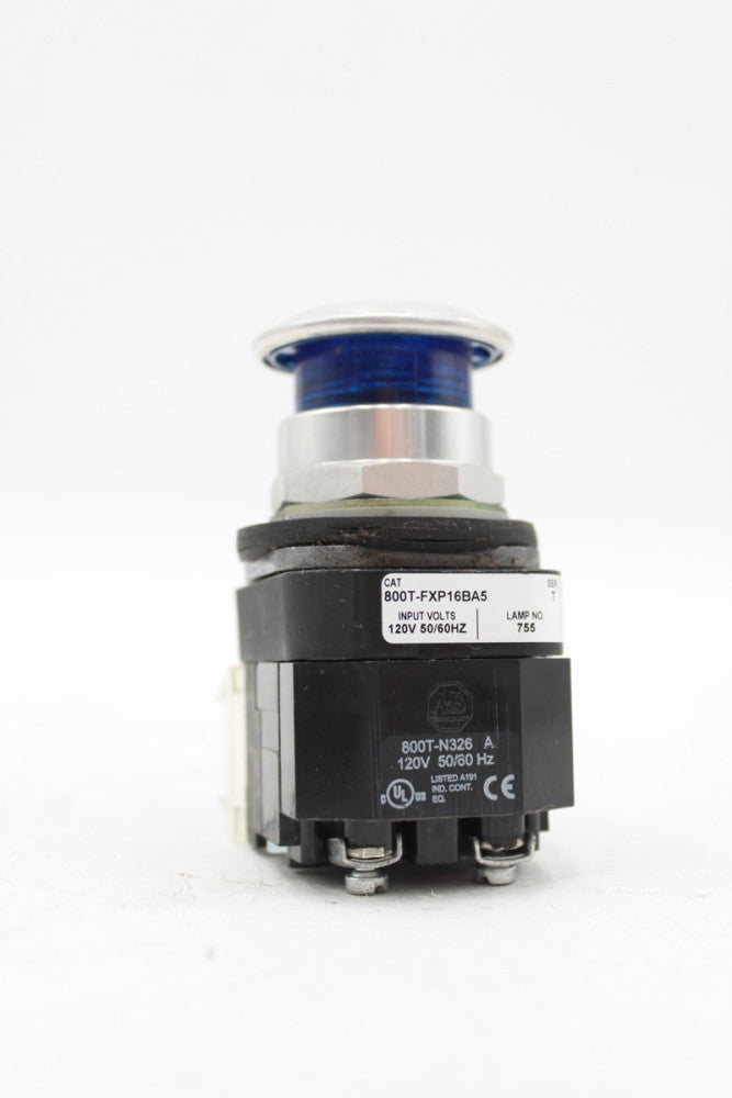 Allen-Bradley 800T-800T-FXP16BA5 Blue Mushroom Head Push Button