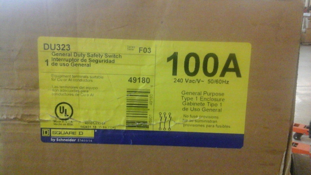 Schneider Electric / Square D DU323 Non-Fusible Safety Switch;100 Amp