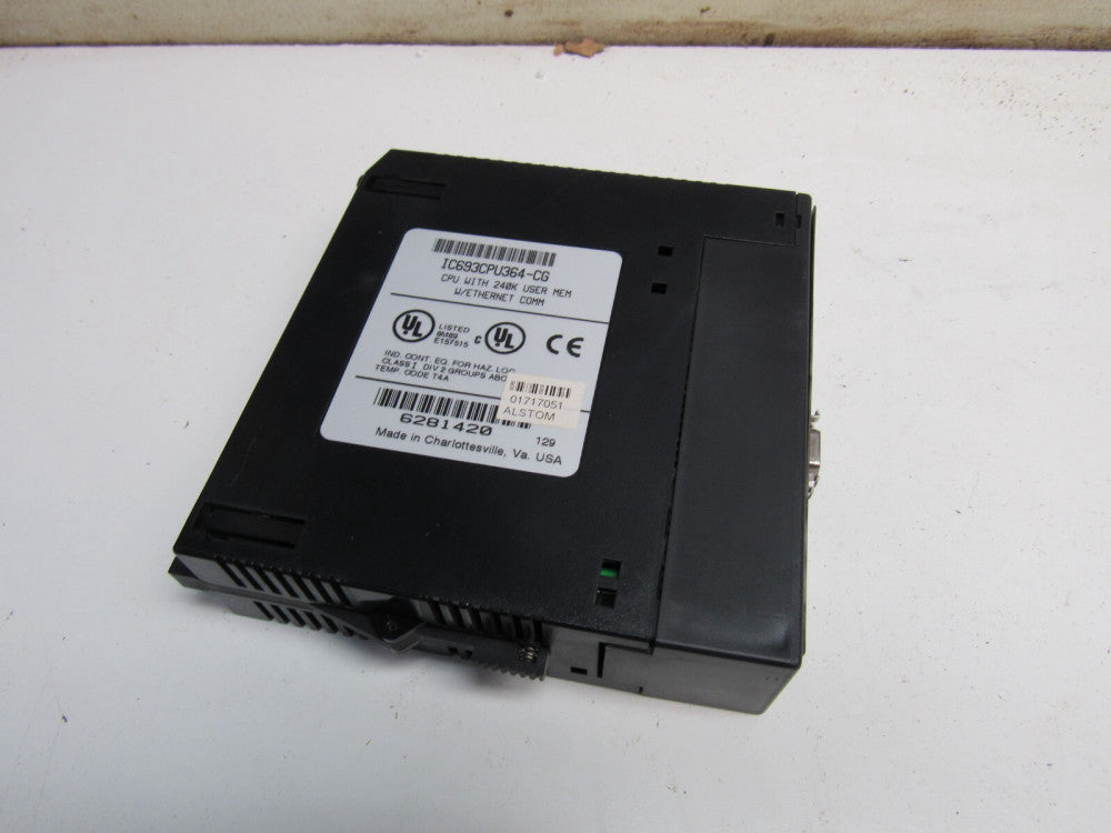 ALSTOM CPU MODULE 240K USER MEM. W/ETHERNET COMM. IC693CPU364-CG XLNT USED !!M/O
