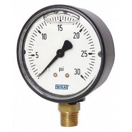 Wika 113.13.25.2000.L Commercial Pressure Gauge, 0 To 2,000 Psi, 2 1/2 In Dial,