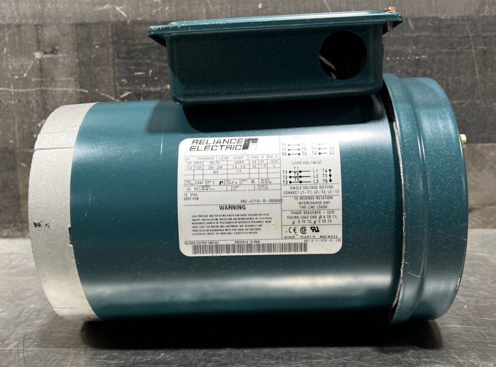 Reliance P56H3883S-JJ 3/4hp 208-230/460v-ac 1725rpm Fc56p Ac Motor Nos Surplus