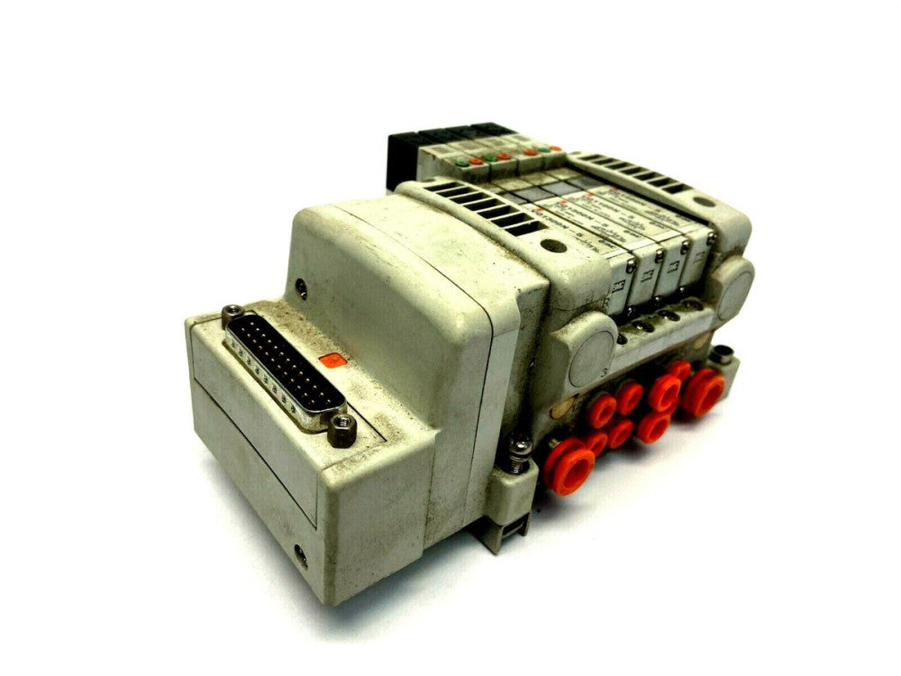 SMC VV5QC11-04FD D-Sub Connector Manifold w/ Pneumatic Valves