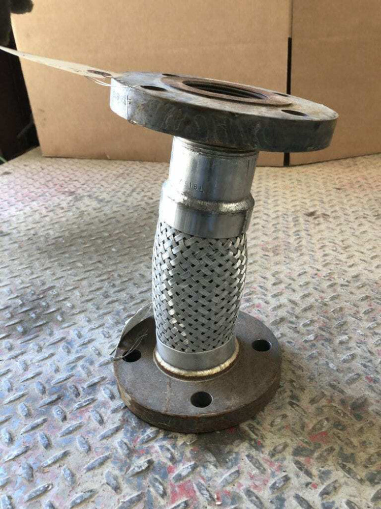 2-1/2" X 12" Flanged Braided Stainless Steel Flexible Hose / Expansion Joint