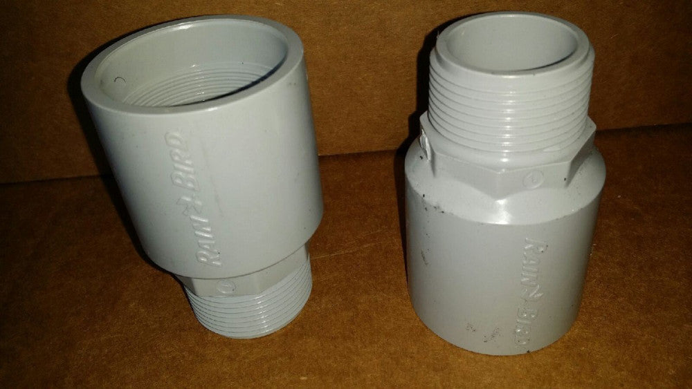 RAIN BIRD 1-1/4" BSP ADAPTER MALE - FEMALE 315 PSI  LIGHT GRAY (QTY 4)