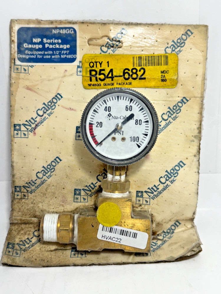 Nu-Calgon NP48GG NP Series Gauge Package 1/2" FPT Use with NP48DD 100psi