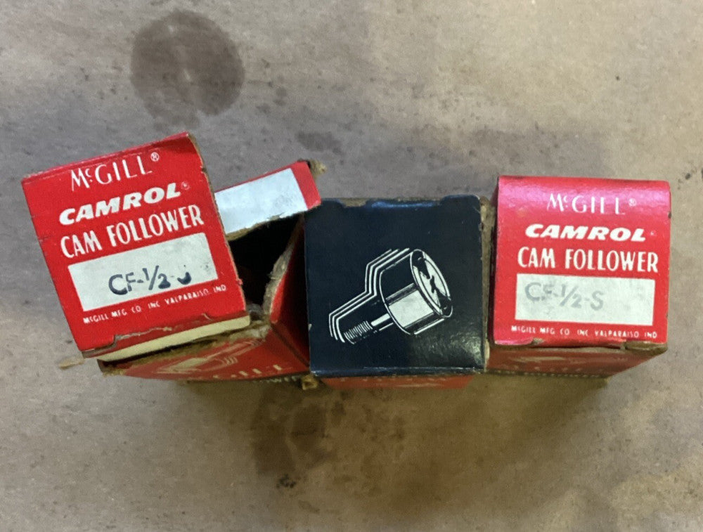 McGill CF-1/2-S 1/2" Camrol Cam Follower Bearing Lot Of 3