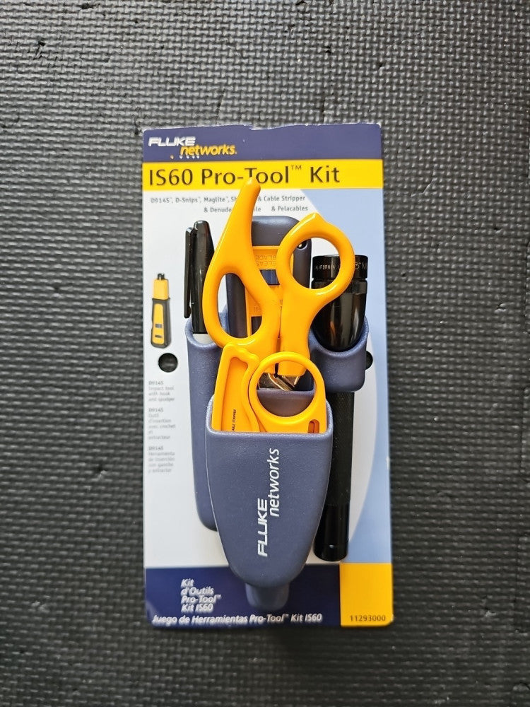 Fluke Network IS60 Pro-tool Kit W/ D914S, D- Snips, Maglite, Sharpie, Cable Stri