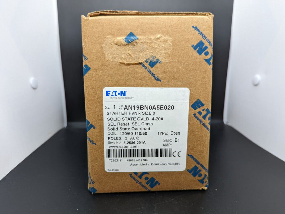 Eaton AN19BN0A5E020 Size 0 120V Starter 4-20A Overload Relay NEW IN BOX USA