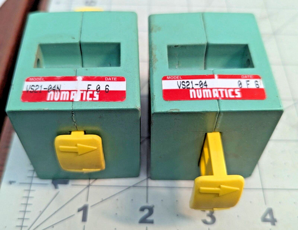 (2) Numatics VS21-04 Shut Off Valve 1/2" NPTF 300 Max PSI New Shelf Stock [OF30]