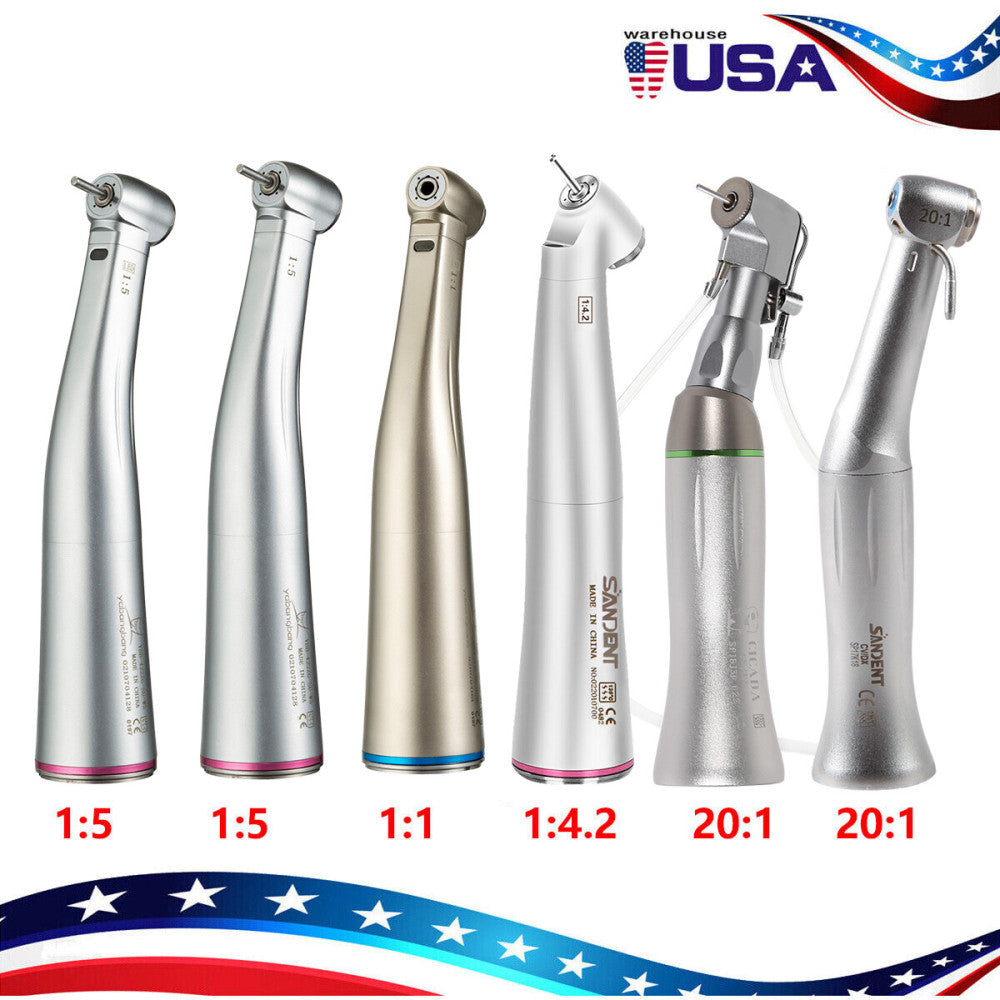 USA Dental 10:1/20:1/1:1/1:5/1:4.2 Endo/Implant Straight Contra Angle Handpiece