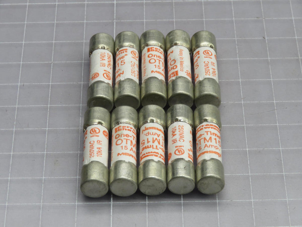 LOT OF 10 MERSEN OTM15 FAST-ACTING MIDGET FUSE CLIP MOUNT T233484