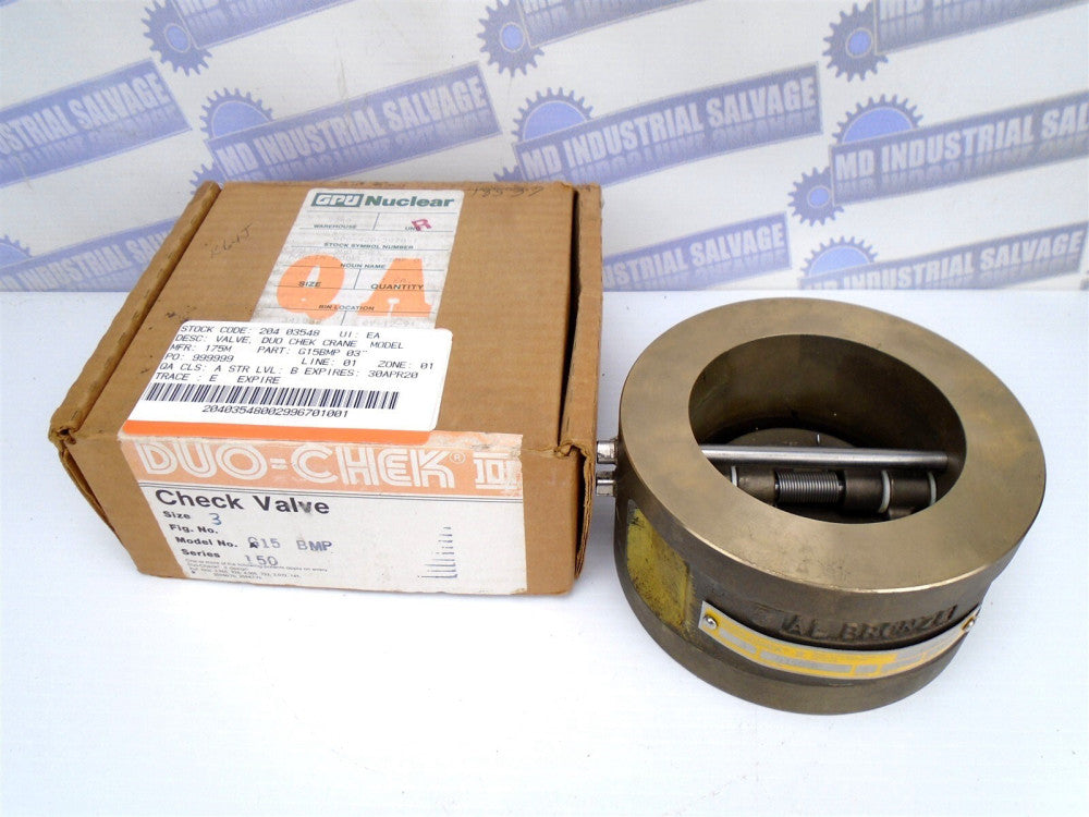 CRANE DUO-CHEK II - G15-BMP - Series 150 - 3" Model: A - 225 CWP (NEW in BOX)