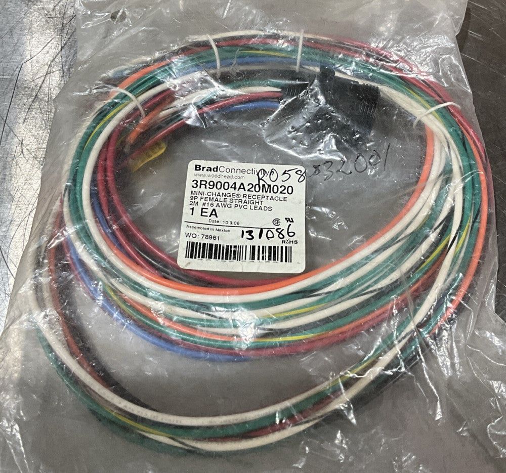 BradConnectivity 3R9004A20M020 Mini-Change Receptacle 9P Female 2M PVC