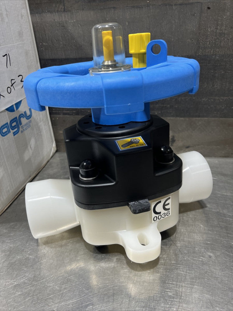 Agru Diaphragm Valve 35.342.1090.21H 90-SDR21 MOP 10 Bar Nos Surplus
