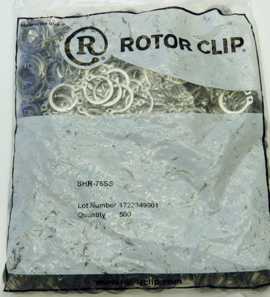 10 Pieces Rotor Clip SHR-75SS 3/4" Stainless Steel EXTERNAL Snap Ring 0.75" SS