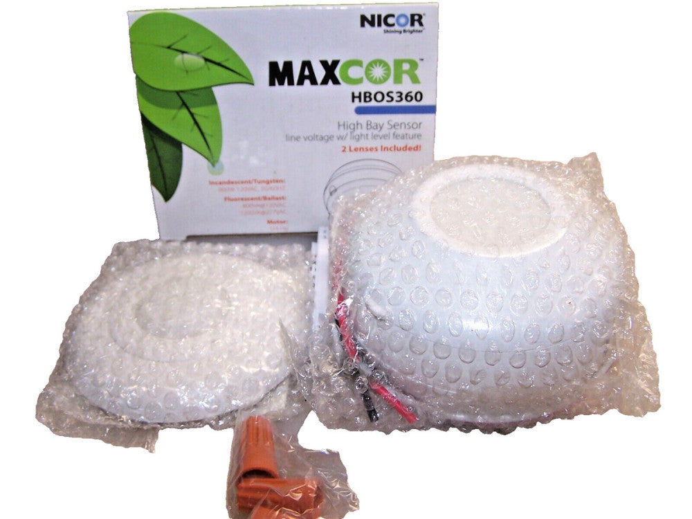 NEW NICOR MAXCOR HIGH BAY 360 DEGREE OCCUPANCY LIGHT SENSOR 120 VAC  HBOS360