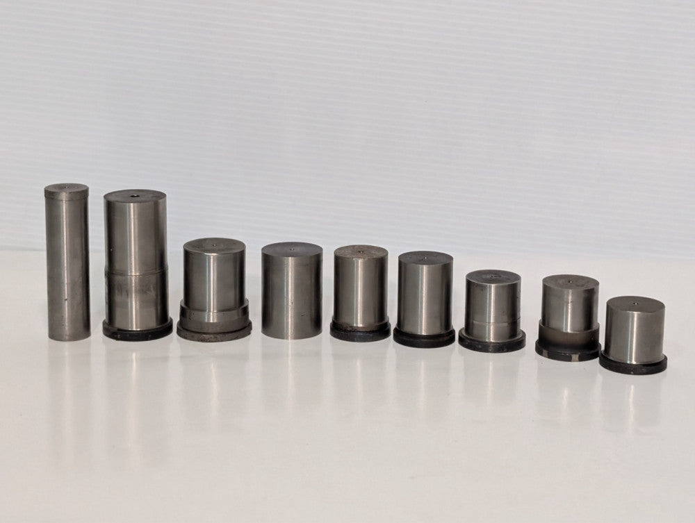 Unbranded various lot of 9 precision ground steel cylindrical parallels spacers