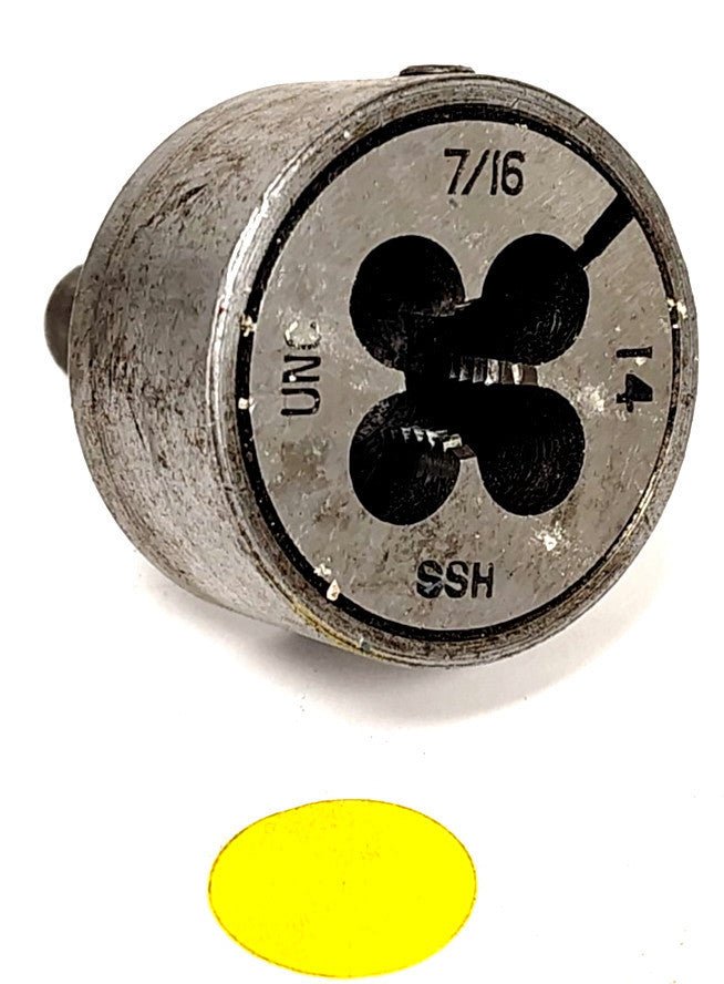 UNBRANDED UNC 7/16"-14 THREADED DIE W/PUNCH HSS