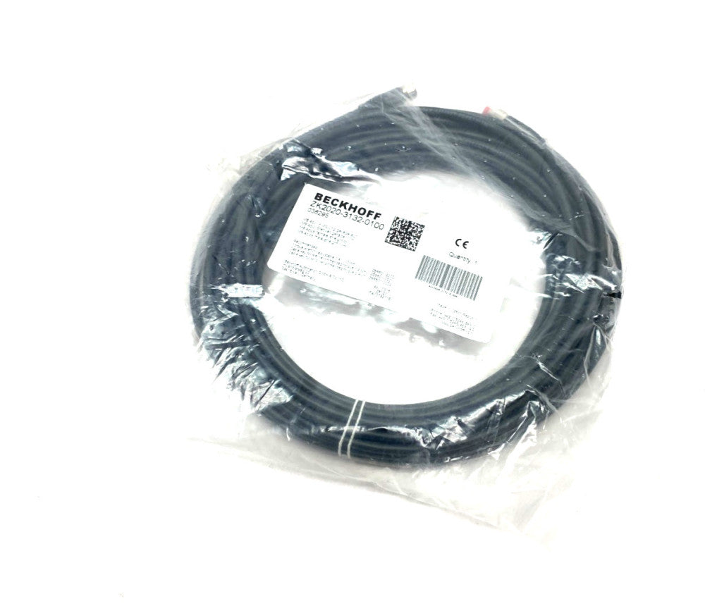 Beckhoff ZK2020-3132-0100 Double Ended Power Cable M8 4-Pin M to F, 036295