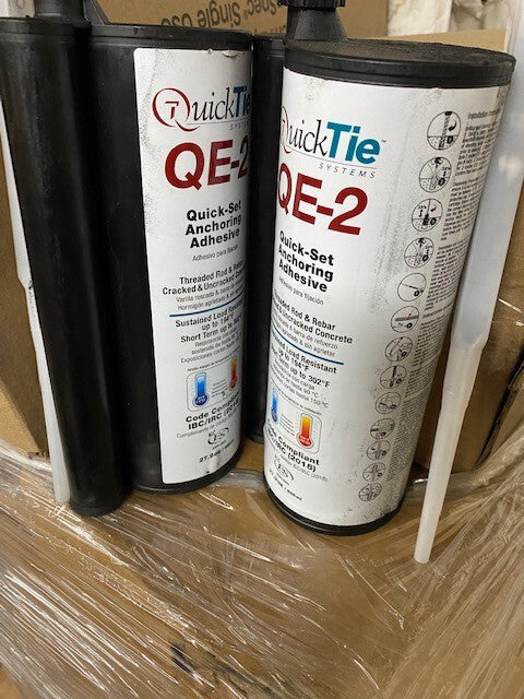 (2 Pack) QuickTie QE-2 Quick-Set Anchoring Adhesive 27.9 oz. EXP 08/23