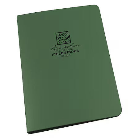 Zoro Select 9200 1/2" Six Ring Field Round Binder, Green