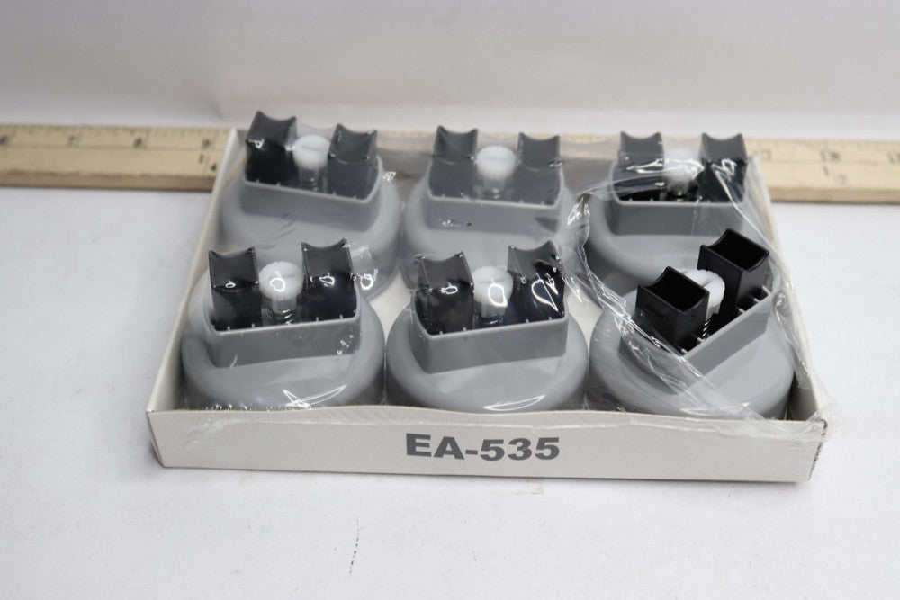 (6-Pk) Shiny Pre-Inked Stamp 1-5/8" Dia EA-535