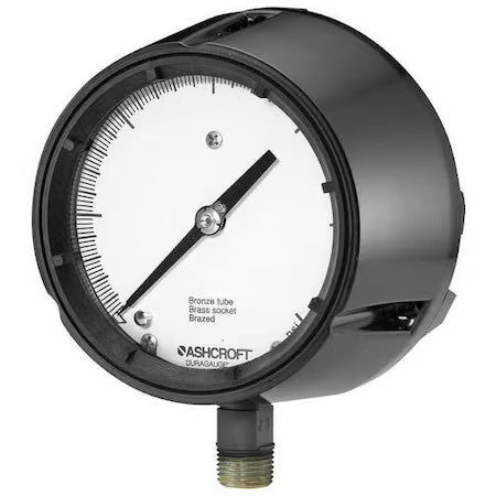 Ashcroft 451279As04lv/150# Process Compound Gauge, 30 To 0 To 150 Psi, 4 1/2 In