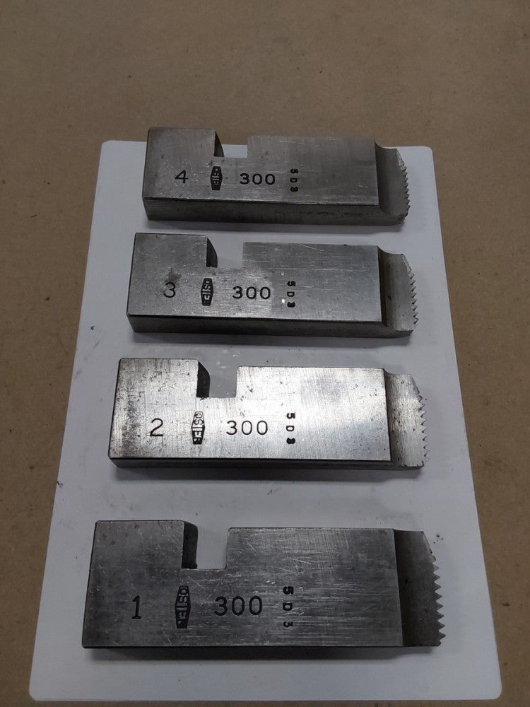 4 Oster 300- 1/2" & 13 NC Pipe thread dies  #1,#2,#3,#4