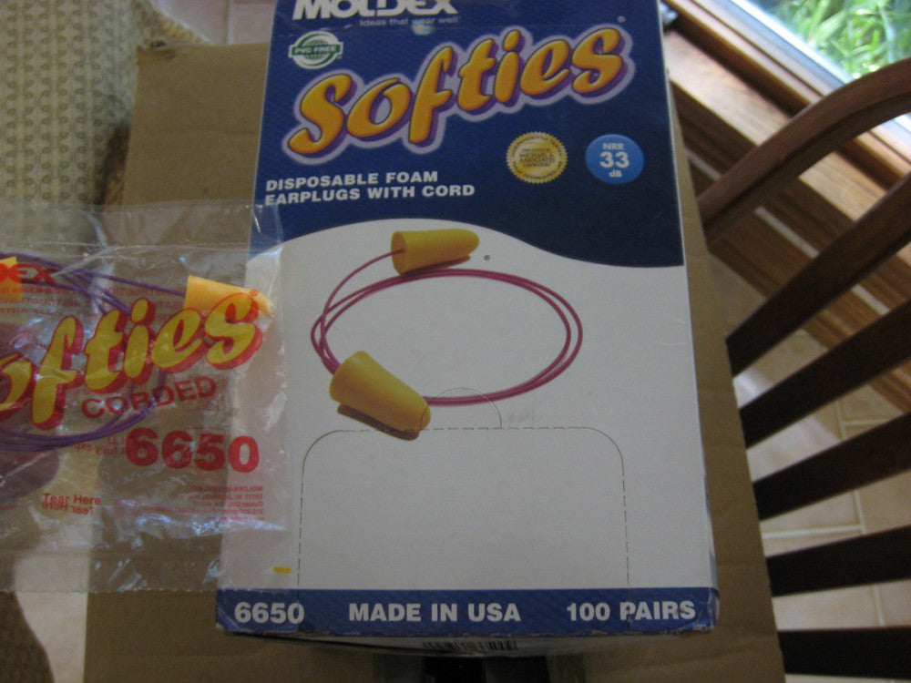 Moldex Softies Disposable Earplug Corded Softies  Model 6650 100 pair box