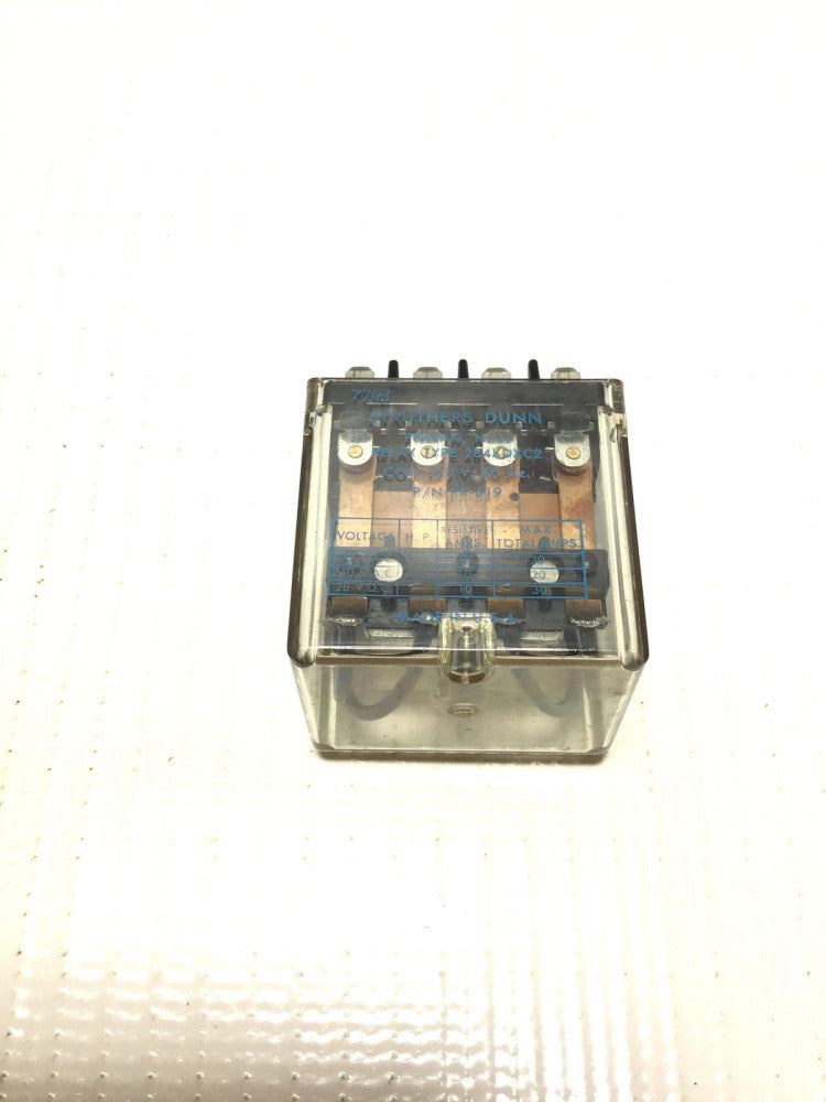 Struthers Dunn PX-619 Relay Type 284XDXC2 Coil 120V 60Hz