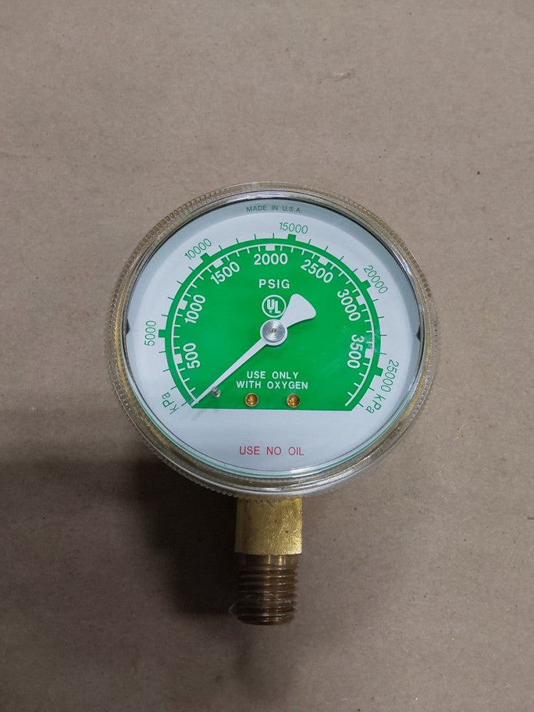 ESAB PN 999446 4000 psi Gas Regulator Gauge 2.5" Green Dial....B16