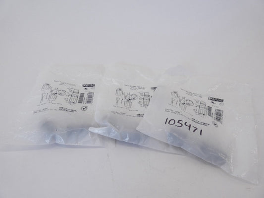 *Lot of 3* Phoenix Contact 1641769 4-Position Connector SACC-M12MS-4QO-0.75 -...