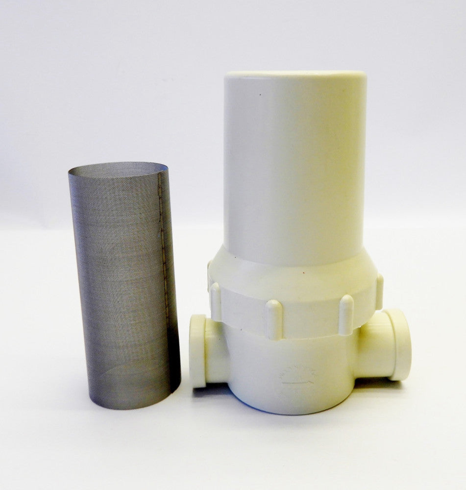 Ron-Vik 3/8" FNPT In-Line Strainer Nylon Housing T304 Stainless 80 Mesh 178 Mic