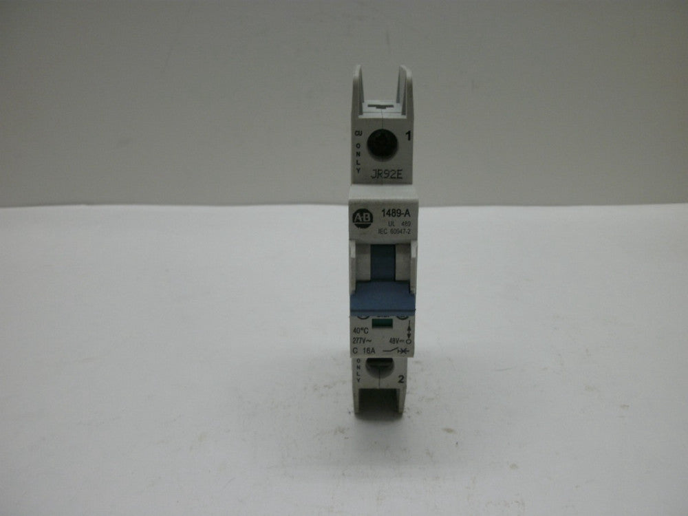 ALLEN BRADLEY 1489-A1C160 SER A CIRCUIT BREAKER 16 AMP 1 POLE 277V~ 48VDC