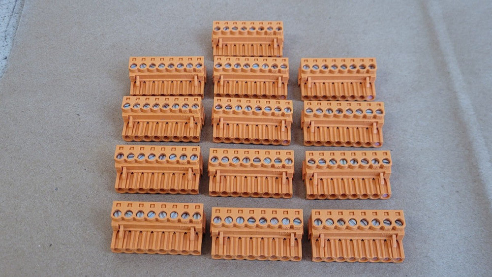 Lot Of 13 Weidmuller 1529360000 Orange 8 Position Pluggable Terminal Blocks