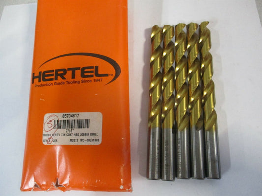 (85704617) 7/16" x 4-1/16" x 5-1/2" 118° High Speed Steel Jobber Drill - Qty 5