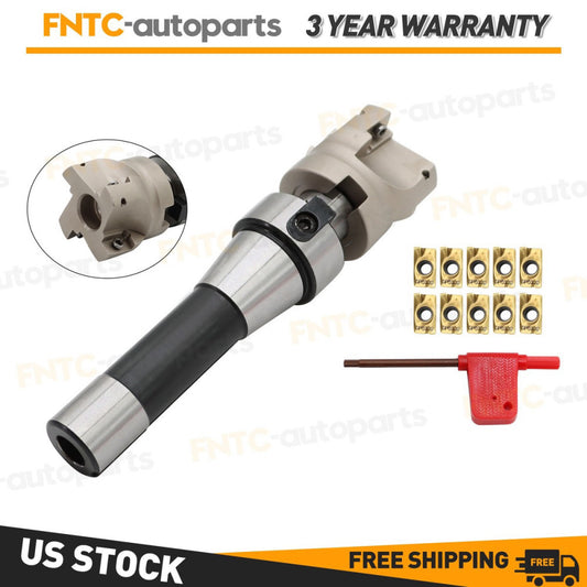 10 * 50MM APMT1604 Carbide Insert Face End Mill Shell Cutter R8 FMB22 Arbor 400R