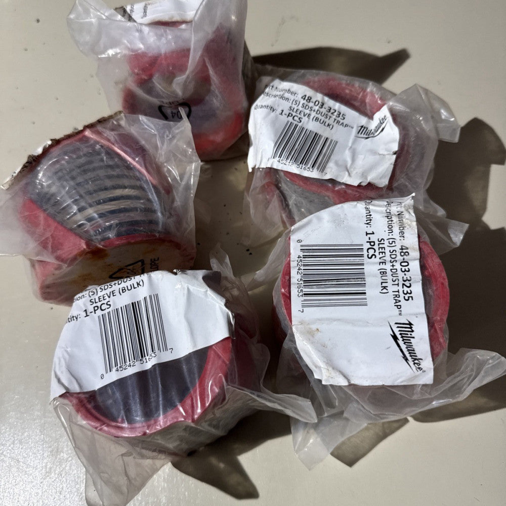 lot of 5 Milwaukee 48-03-3235 SDS+ DUST TRAP Replacement Sleeve