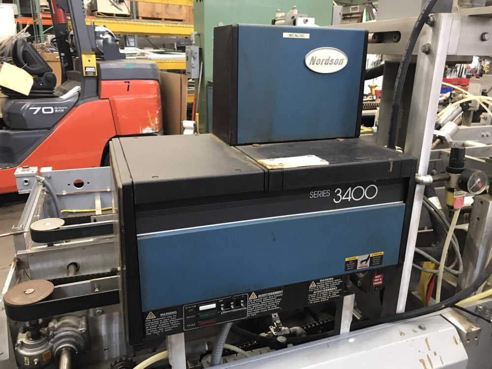NORDSON 3400 HOT MELT GLUE APPLICATOR with Hose and Gun, Microset Multiscan