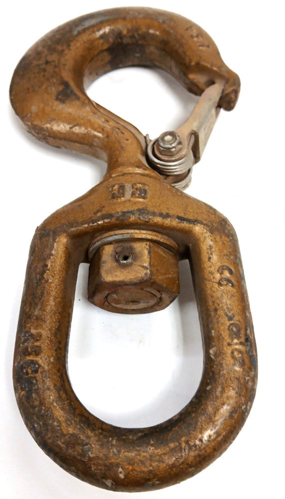 CROSBY SWIVEL HOOK WITH LATCH 3 TON WORKING LOAD LIMIT