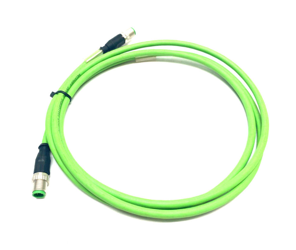 Beckhoff ZK1090-6161-0020 Double Ended EtherCAT Cable M12 4-Pin 2m Length 042269