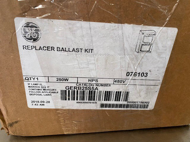 GE Replacer Ballast Kit GERB25S5A, 250W, 480V, HPS, 217205-49Z - see description